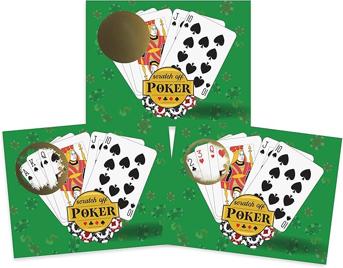 My Scratch Offs Casino Night Party Gambling Scratch Off Game Cards - 26 Pack (Poker Scratch Off)
