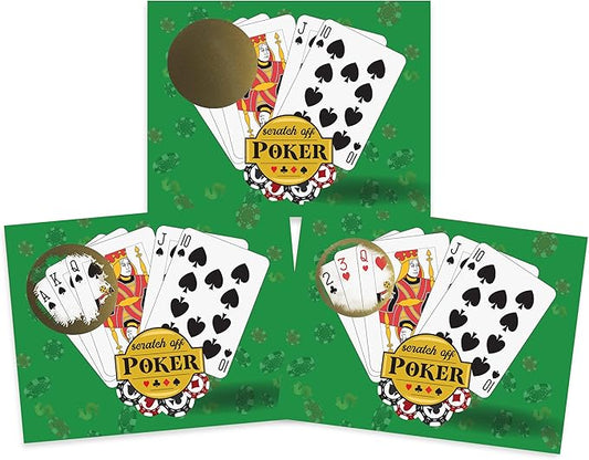 My Scratch Offs Casino Night Party Gambling Scratch Off Game Cards - 26 Pack (Poker Scratch Off)