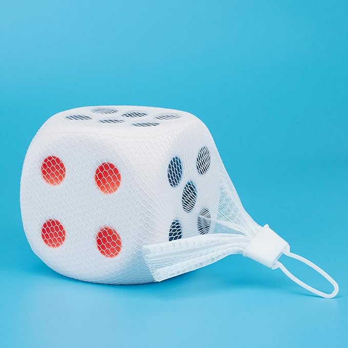 Large Dice Stress Ball 6-Sided with Dots 3.14 Inches Foam Dice Squishies Toys for Kids Blank Board Game,to Get Your Lucky Numbers!