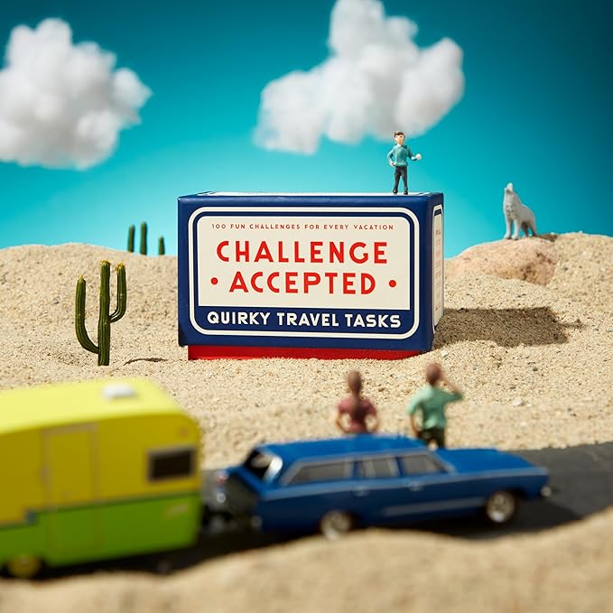 Brass Monkey - Challenge Accepted – Travel Tasks Deck of 100 Double Sided Unique Challenge Cards