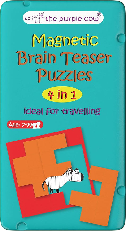 The Purple Cow- Brain Teaser Puzzles- Magnetic Travel Game. Great for Travel and on-The-go. Learning Activity for Boys and Girls.