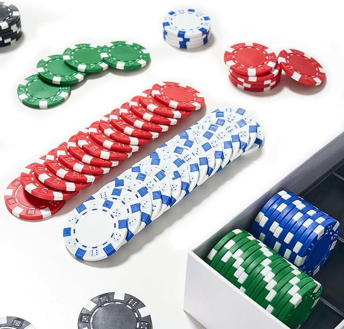 Boyzhood Poker Chips,Poker Set with Aluminum Travel Case,11.5 Gram Poker Chips Set for Texas Holdem Blackjack Gambling. (100Pcs)