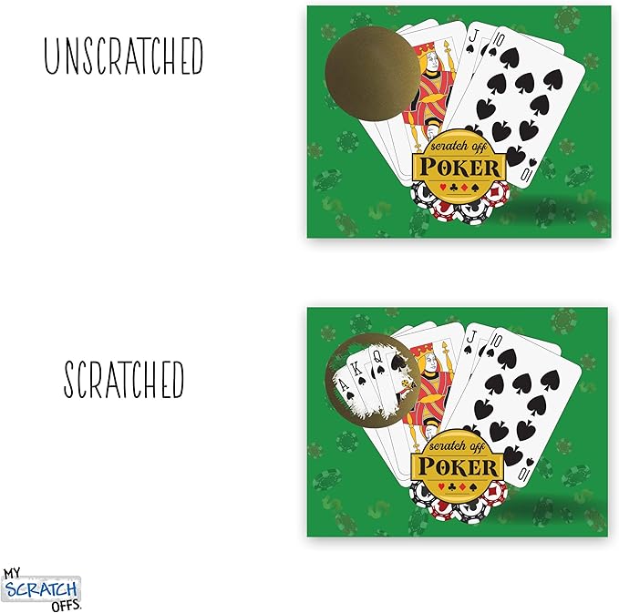 My Scratch Offs Casino Night Party Gambling Scratch Off Game Cards - 26 Pack (Poker Scratch Off)