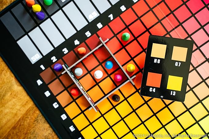 HUES and CUES - Vibrant Color Guessing Board Game for 3-10 Players Ages 8+, Connect Clues and Guess from 480 Color Squares