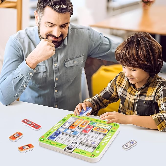 Parking Puzzler Magnetic Travel Game – Car Games Brain Teaser with 360 or 750 Traffic Jam Challenges, Logic Puzzle Toy for Kids Ages 4–12 and Parent Child Problem Solving Fun(750Magnetic)