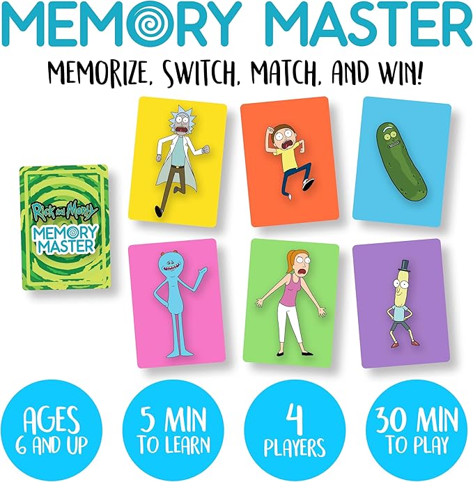 AQUARIUS - Rick and Morty Memory Master Card Game