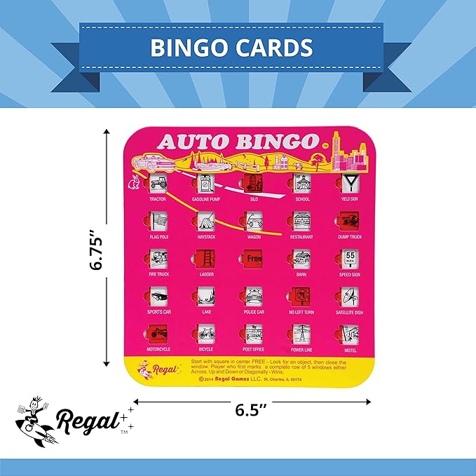 Regal Games Original Travel Bingo 4 Packs