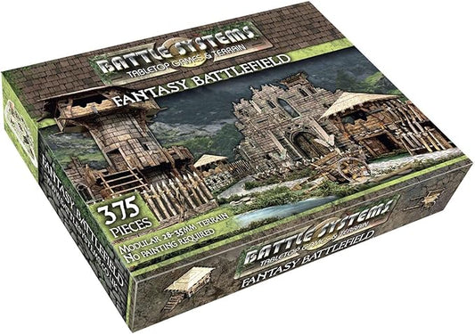 Battle Systems Fantasy Terrain Battlefield Core Set - 28-35mm DND D&D RPG Wargames Historical/Fantasy Card Scenery