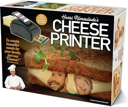 Prank-O Cheese Printer Gag Gift Empty Box, Birthday Gift Box, Wrap Your Real Present in a Convincing and Funny Fake Gift Box, Practical Joke for Birthday Presents, Holidays, Parties