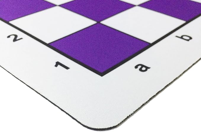 WE Games Mousepad Chess Board 20 in. Purple Color with Classic Design – Premium Tournament Chess Mat, Perfect Travel Chess Board for Adults