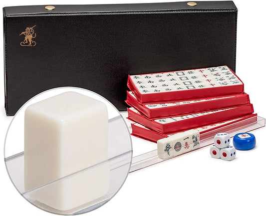 Yellow Mountain Imports Mini Chinese Mahjong Travel Game Set, Little MJ with Extra Small White Tiles [迷妳旅行中國麻將]