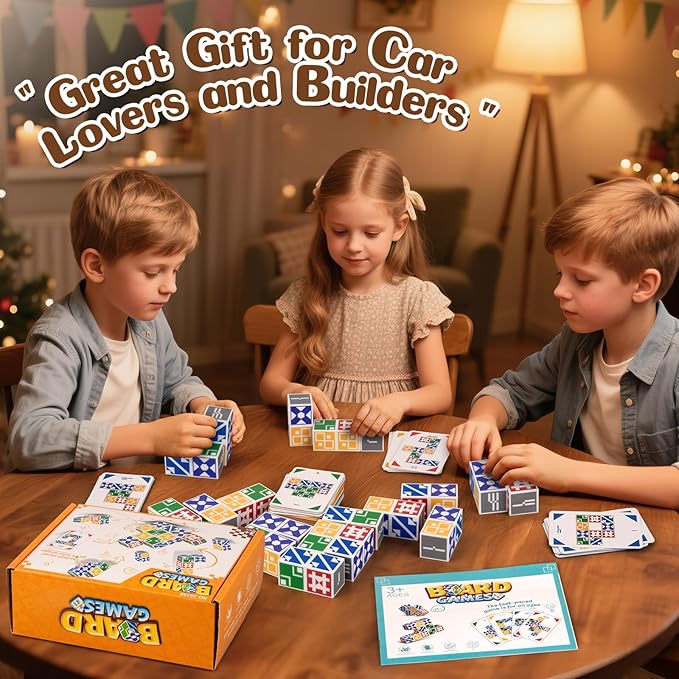 Board Game for Kids and Adults: Shape & Color Rush - Fast-Paced Matching Challenge for 2-4 Players, 4 Sets, Fun and Educational Toy for Kids and Adults