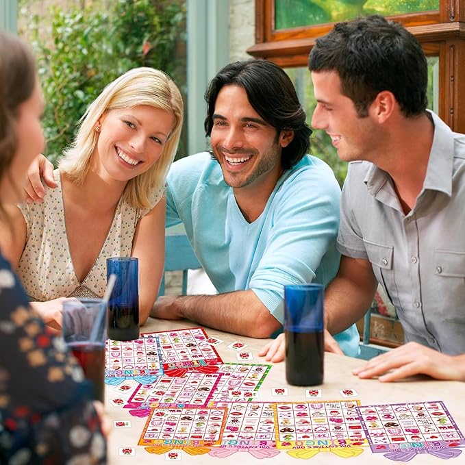 Fancy Land Valentines Day Bingo Game for Kids 24 Players Die-Cut Valentine’s Day Classroom Party Activities Game