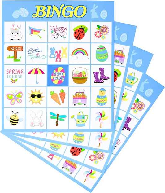 Iconikal 32 Player Easter Bingo Set with Bonus Pin The Nose on The Bunny Game
