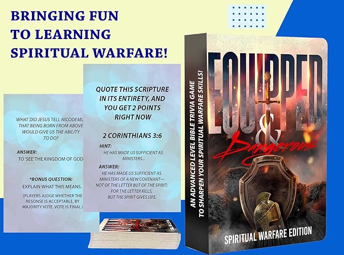 Spiritual Warfare Bible Trivia Game | Fun & Faith-Building Game for Family, Youth Groups & Bible Study | Master Scripture, Deepen Understanding, and Equip Yourself with Biblical Knowledge