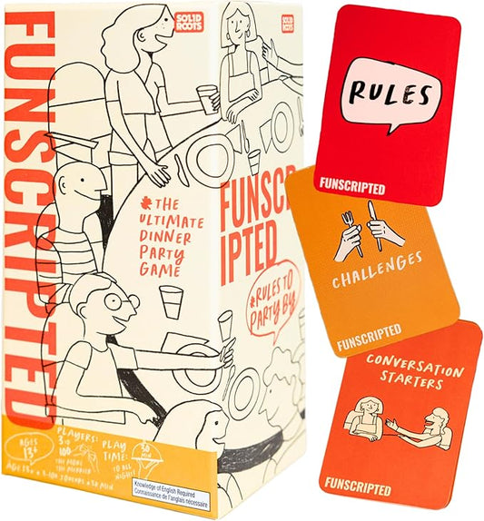Spin Master Games, SolidRoots Funscripted, The Hilarious Dinner Party Game from The Makers of Mind The Gap, Family Games for Game Night, Ages 13+