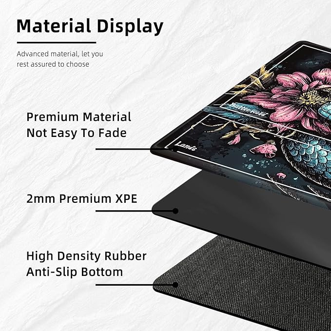 for MTG Playmat with Zones Storage Bag, for TCG Playmat and Playing Card Mat for Magic Board Games, Snake Skull Non-Slip Stitched Edges Game Mat, Rollable Foldable Card Playmats