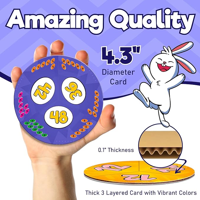 Active Learning Flash Cards – 112 Oversized Cards, Math Card Games, Math Flash Cards, Multiplication Game, Division (Multiply)