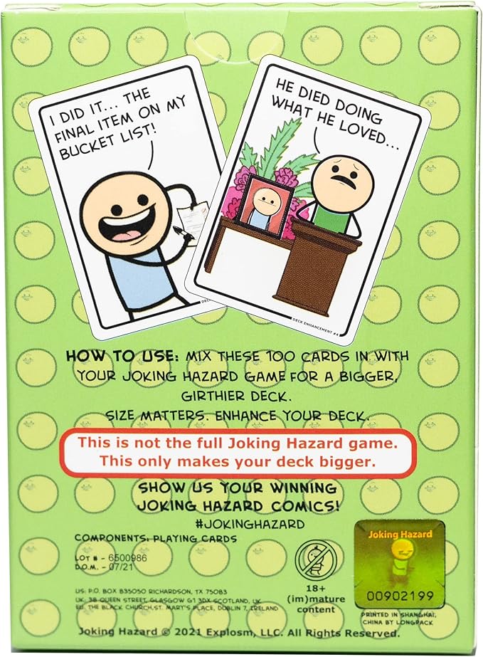 Joking Hazard Deck Enhancement #4 - Expansion Pack for Fun Party Games by Cyanide & Happiness, 100 New Hilarious Comic Cards | Perfect for Game Night