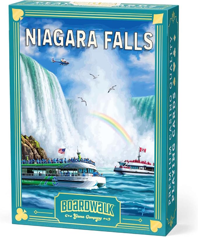 Boardwalk Puzzles Premium Featherlight Unique Playing Cards, Fun Themed Deck for Home and Travel | Niagara Falls
