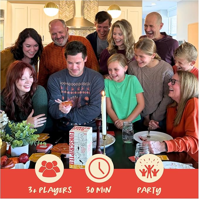 Spin Master Games, SolidRoots Funscripted, The Hilarious Dinner Party Game from The Makers of Mind The Gap, Family Games for Game Night, Ages 13+