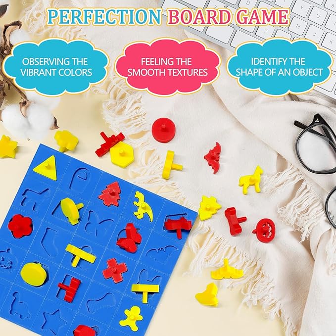 Shape Matching Board Game for Kids 5+ Sorting Shapes and Pieces Puzzle Toy Solo or 2-Player Duel Mode Preschool Games Gifts for Classroom Birthday Back to School Halloween Thanksgiving Christmas