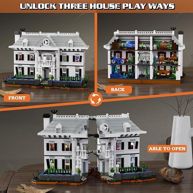 Jumanjee Board Game House Building Set, Parrish Mansion House Movie Building House Set, Crackable House with Annimals, Compatible with Lego Gifts for Fans and Boys and Girls Aged 12+ （1620 PCS）