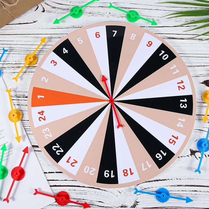 12pcs Game Spinners, 3.94inch Plastic Spinners Arrow Game Spinners 4 Color Board Game Spinners Prize Spinning Wheel Twister Fidget Spinner Replacement for Classroom Board Activities DIY Toy Projects