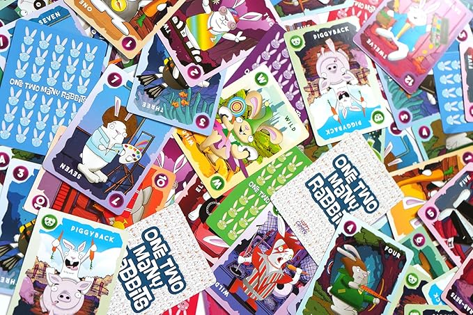 Happy Camper - One Two Many Rabbits - A Wild & Harey Card Game | Quick to Learn, Easy to Teach | Great Math Game | Perfect for Family Game Night | 1-4 Players, Ages 7+