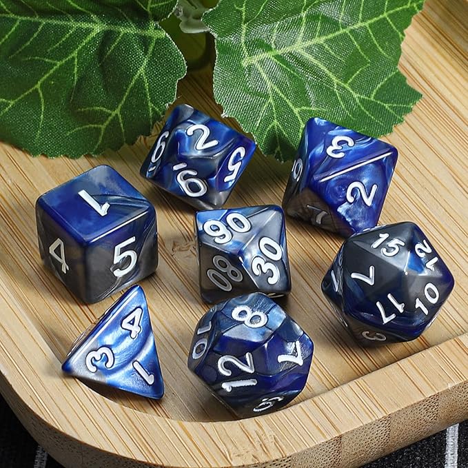 CiaraQ DND Polyhedral Dice Set with Dice Bag for Dungeons and Dragons RPG MTG Role Playing Table Games