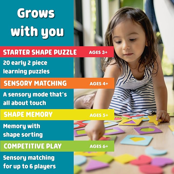 Chuckle & Roar Sensory Wooden Puzzle Matching Edition