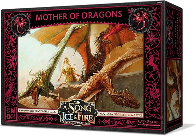 A Song of Ice and Fire Tabletop Miniatures Mother of Dragons Box Set - Rule The Skies with Daenerys Targaryen, Strategy Game for Adults, Ages 14+, 2+ Players, 45-60 Minute Playtime, Made by CMON