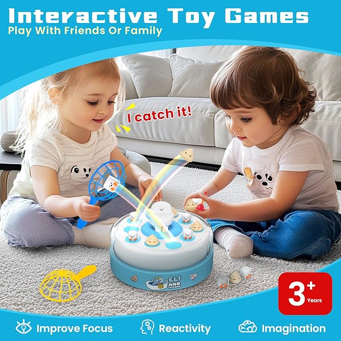 Pop Up Board Games, Toilet Catch and Bounce Toddler Games, Toilet Operation Games for Kids Ages 3+ Birthday 2025 New Year Gifts (Toliet)