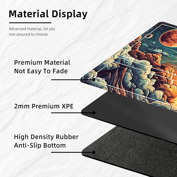 for MTG Playmat with Zones Storage Bag, for TCG Playmat and Playing Card Mat for Magic Board Games, Rocket Launch Non-Slip Stitched Edges Game Mat, Rollable Foldable Card Playmats