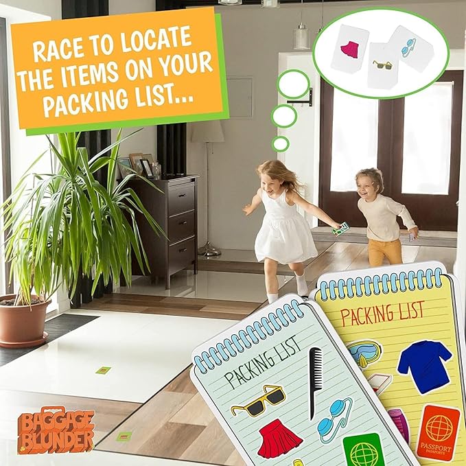 Baggage Blunder, The Travel Memory Game for Kids Ages 4-8, Active Fun Party Games for Kids 4-8