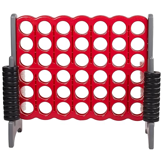ECR4Kids Jumbo 4-To-Score, Giant Game, Red/Grey