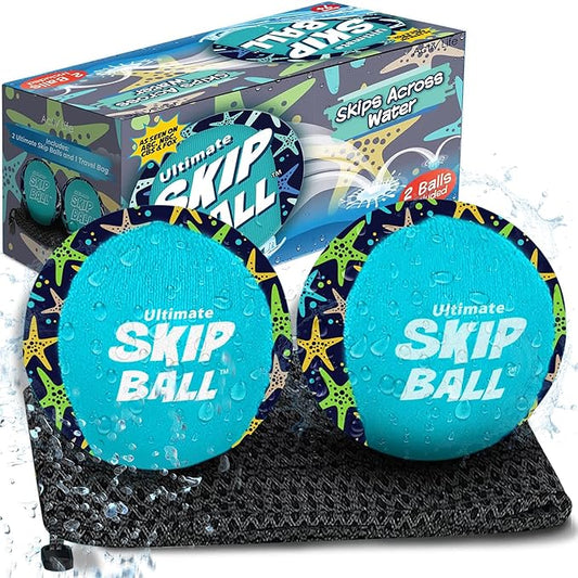 Activ Life The Ultimate Skip Ball – Water Bouncing Ball (2 Pack) Create Lasting Memories with Your Friends & Family at The Beach, Lake or Pool - Great for All Ages