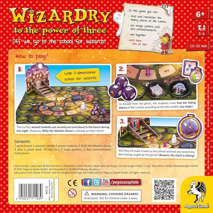 Pegasus Spiele Wizardry to The Power of Three , Red
