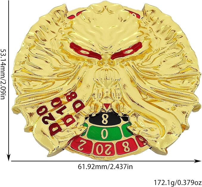 7-in-1 Spinner DND Dice Set, Spinner Dice, Dungeons and Dragons Dice Spinner, Unique Roulette Dice, Cool RPG Role Playing Table Game Dice (Golden)