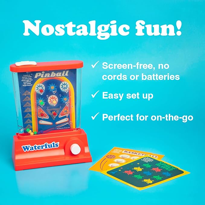 Original Waterfuls Classic Handheld Water Games – Kids Games, Retro Travel Games, Fidget Toys for Kids, Autism Toys, 6 Interchangeable Back Panels, Screen Free Play, Portable, Ages 3+