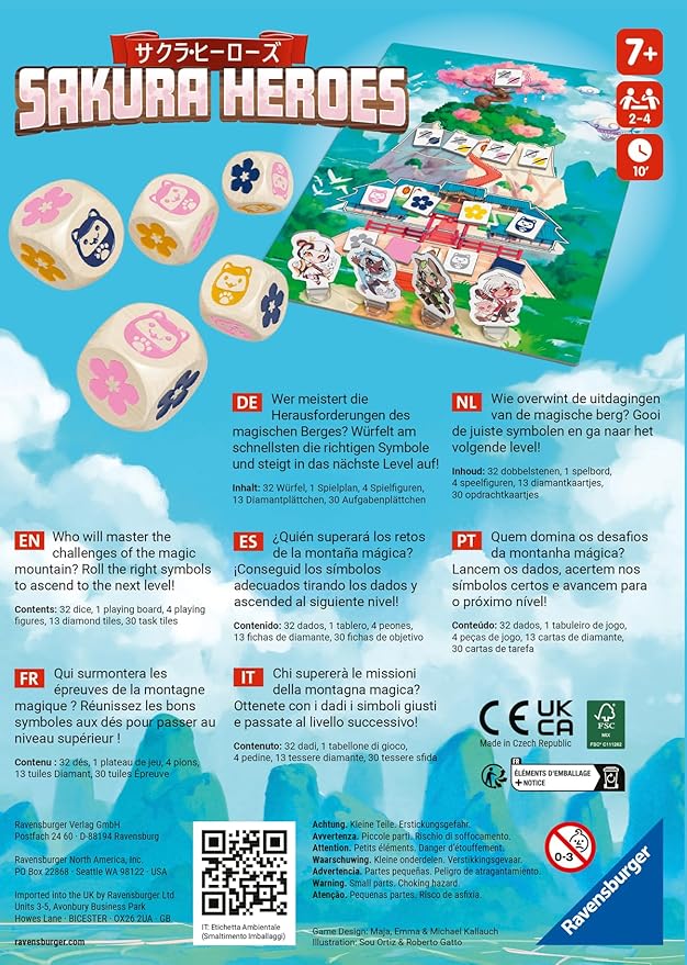 Ravensburger Sakura Heroes – A Fast-Paced Dice Game for Anime Fans Ages 7 and Up