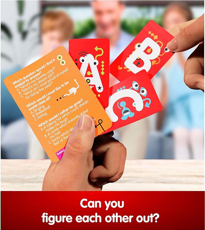SUSSED The Wacky ‘What Would You Do?’ Family Card Game - Fun & Easy for Kids - Travel Game, Road Trip Essential & Car Activity - Ages 7 & Up - Orange Pack