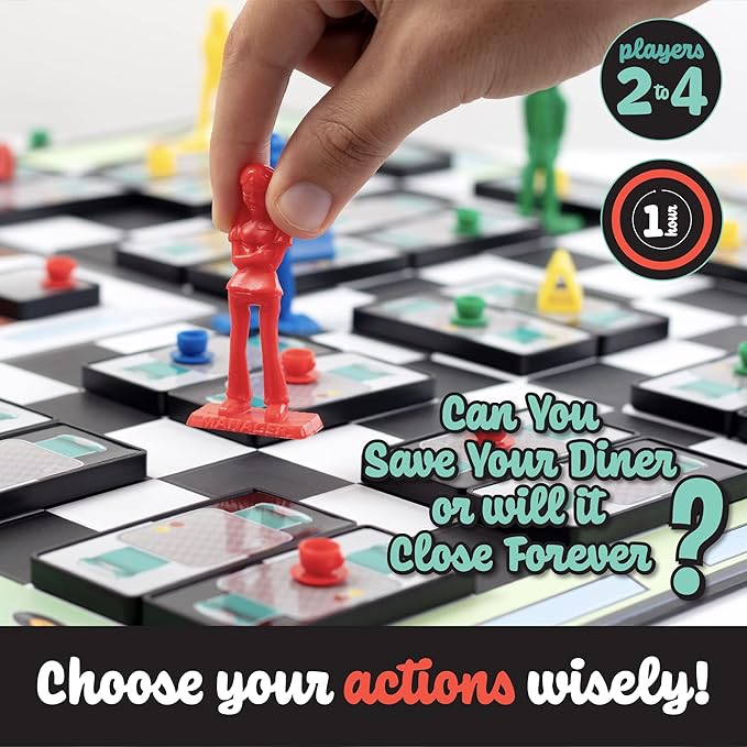 Diner Disaster – Hilarious Strategy Board Game for Families & Friends | Restaurant Owner vs. Health Inspector Party Game | Ages 8+ | 2–4 Players