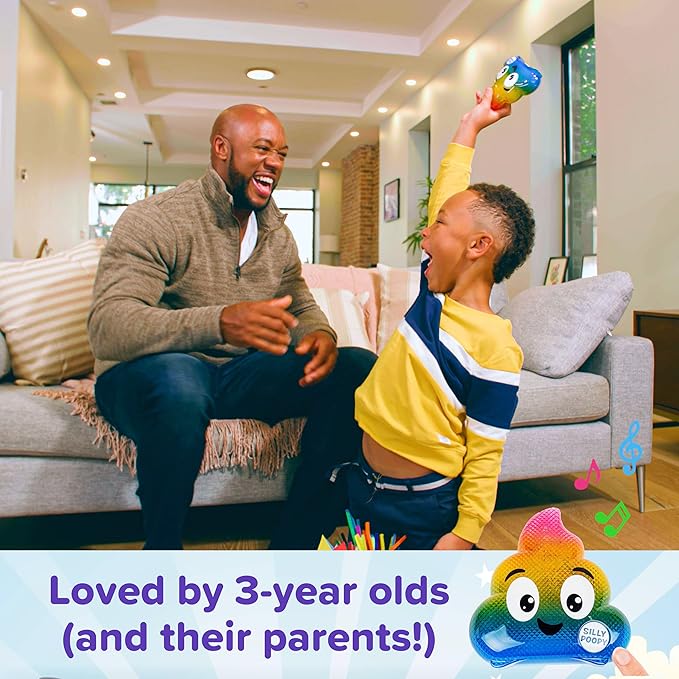 Silly Poopy's Hide & Seek by Relatable, The Talking, Singing, Rainbow Hide & Seek Toy, Fun Learning Toys for Toddlers, Interactive Toddler Toys, Hide and Seek Games, Includes 1 Toy & 2 AA Batteries