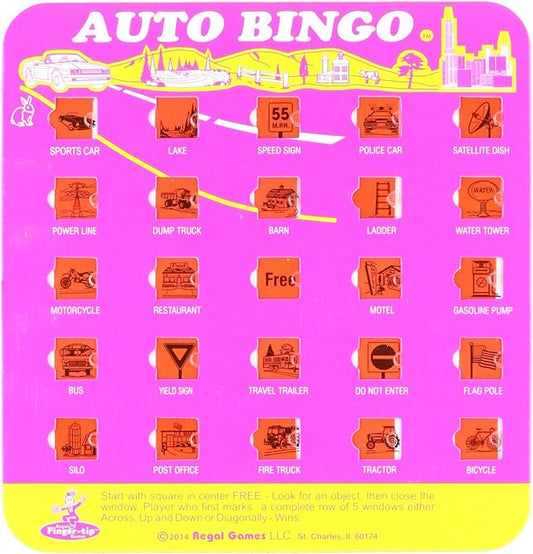 Regal Games The Original Travel Bingo Game Card