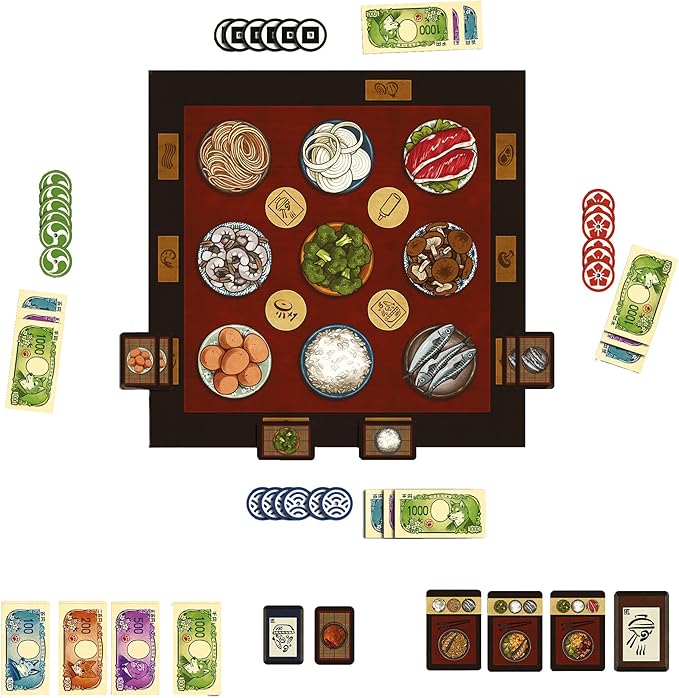 Hibachi Board Game - Fun Fast-Paced Dexterity & Strategy Game, Chef-Themed Set Collection for Kids & Adults, Ages 10+, 2-4 Players, 45 Minute Playtime