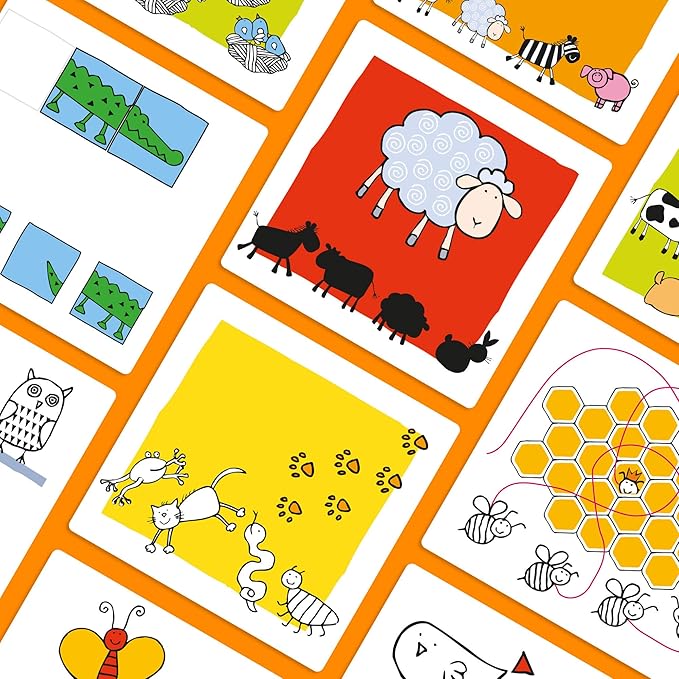 HABA Logic Case Extension Set: Animals, Travel & Car Games for Kids Ages 4-8, Toddler Flash Cards, Educational Puzzle Games & Brain Teasers