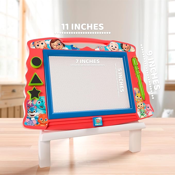 Lollipop Cocomelon Magnetic Sketcher with 3 Magnetic Stamps - Creative Drawing Pad for Kids and Toddlers 3+, Interactive Cocomelon Toy for Boys and Girls