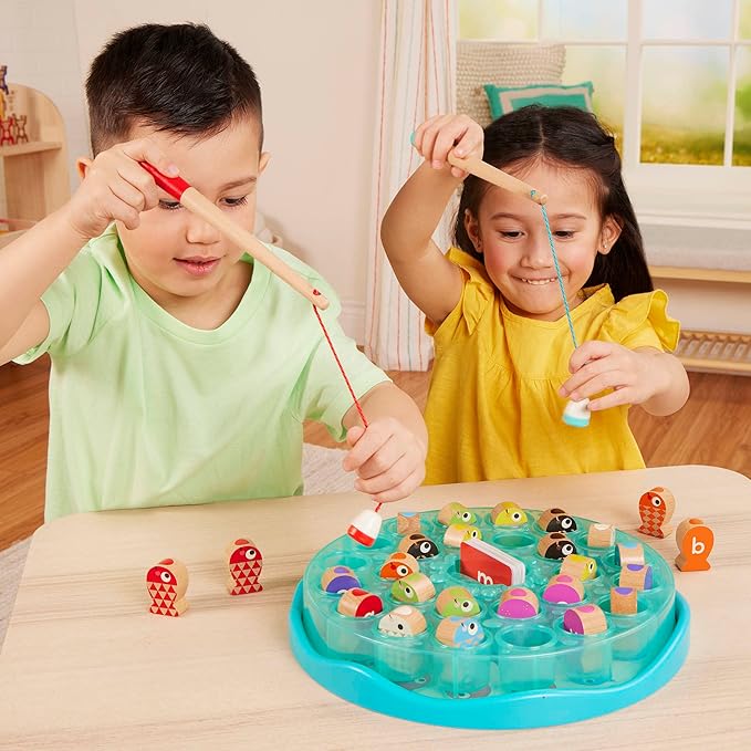 Battat Education Toddlers Magnetic Fishing Game Alphabet Fishing 2 Years +