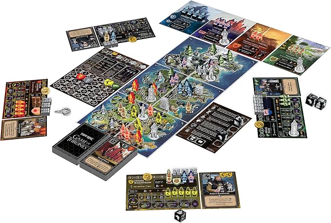 Tiny Epic Game of Thrones Board Game, Strategy Game for Adults & Teens, 1-4 Players, 60+ Min Playtime, Play as Iconic Westeros Characters, Custom Dice, Miniatures, Metal Coins, and Wooden Components